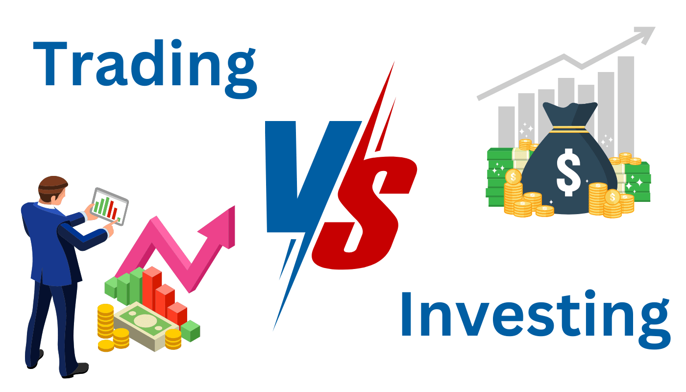 trading vs investing poster